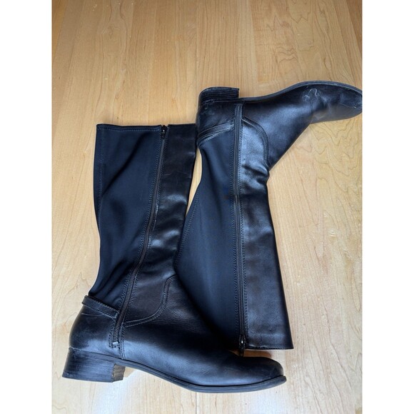 Nine West Vtg America Symphonyo Womens Boot 9 M black tall riding knee high - Picture 5 of 8